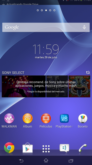 Escritorio Sony Xperia T2 Ultra