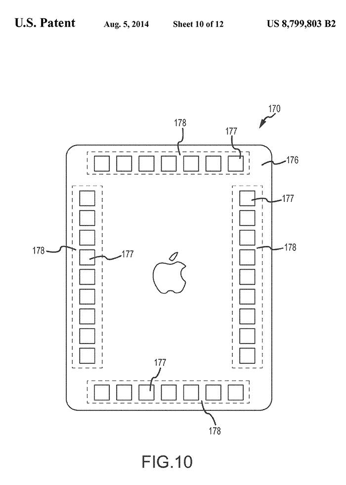 apple patente sensores parte trasera ipad