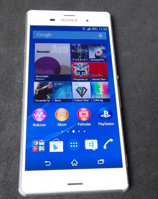 Frontal del Sony Xperia Z3