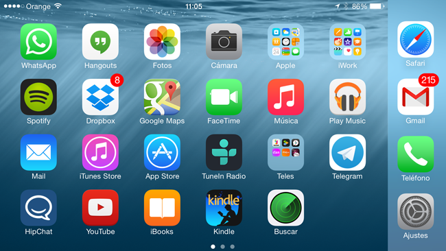 Escritorio del iPhone 6 Plus