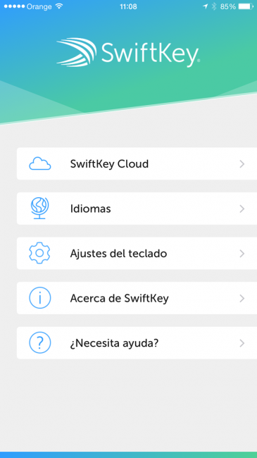 Teclado adicional en el iPhone 6 Plus