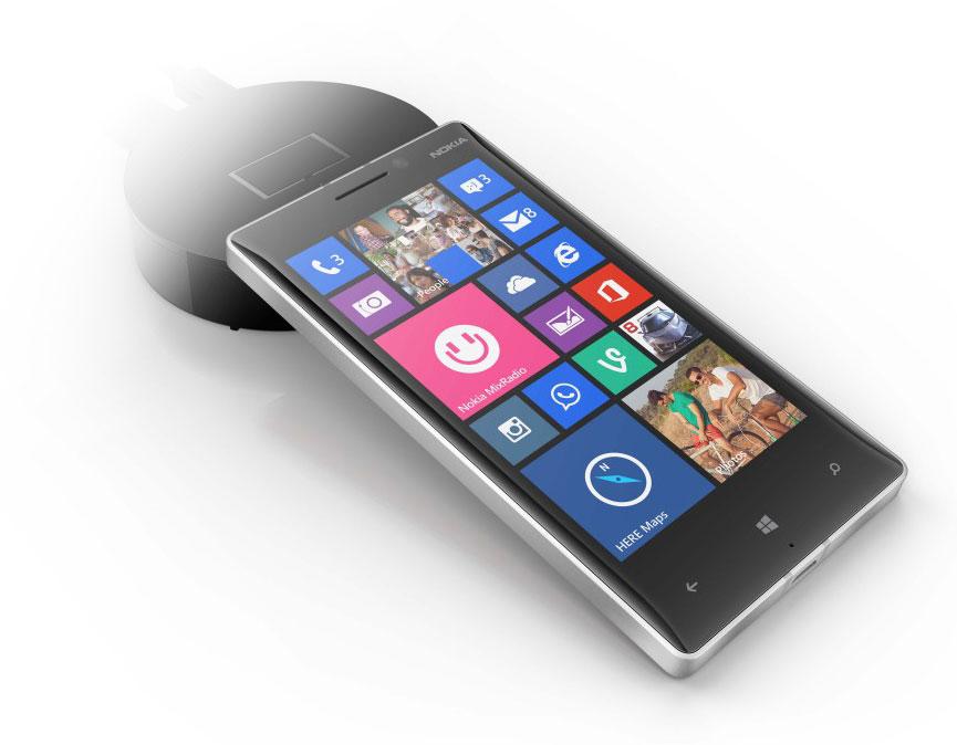 Nokia Lumia 830 con cargador inalámbrico