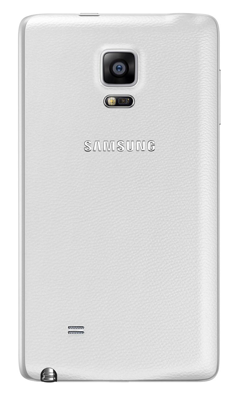 Samsung Galaxy Note Edge en color blanco vista tarsera
