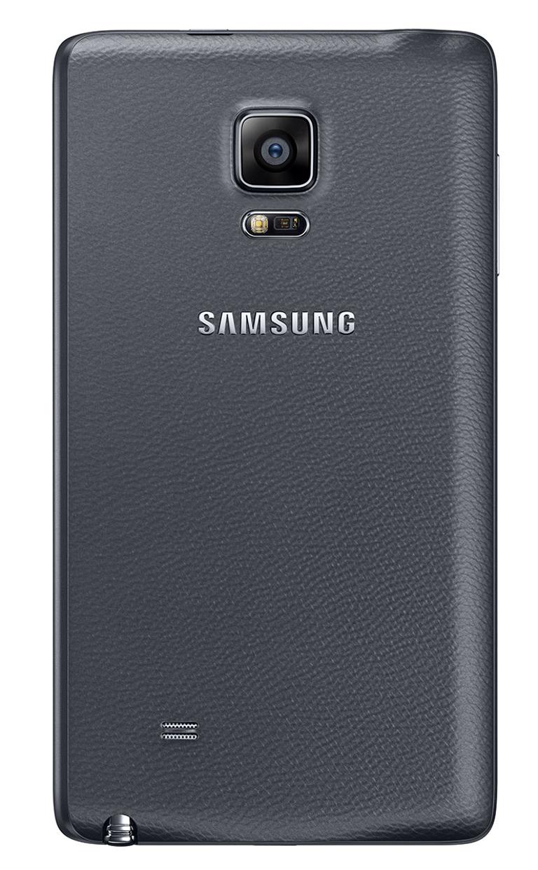 Samsung Galaxy Note Edge en color negro vista trasera