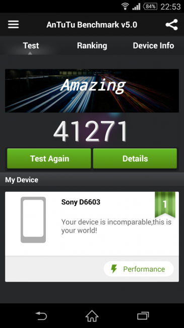 AnTuTu Sony Xperia Z3