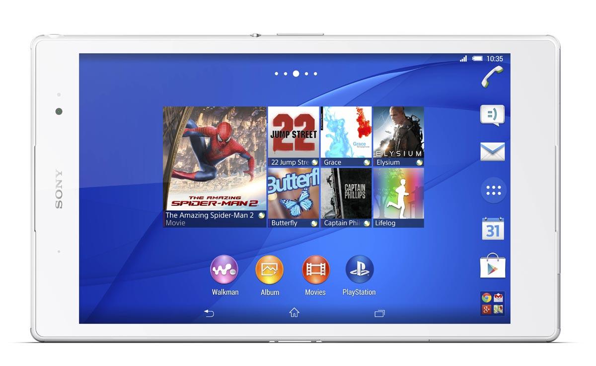 Sony Xperia Z3 Tablet Compact en color blanco vista frontal