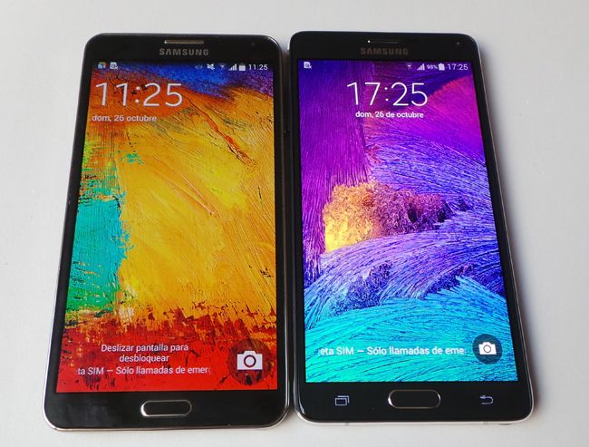 Samsung Galaxy Note 4 comparado con el Samsung Galaxy Note 3