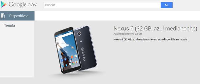 Nexus 6 en Google Play
