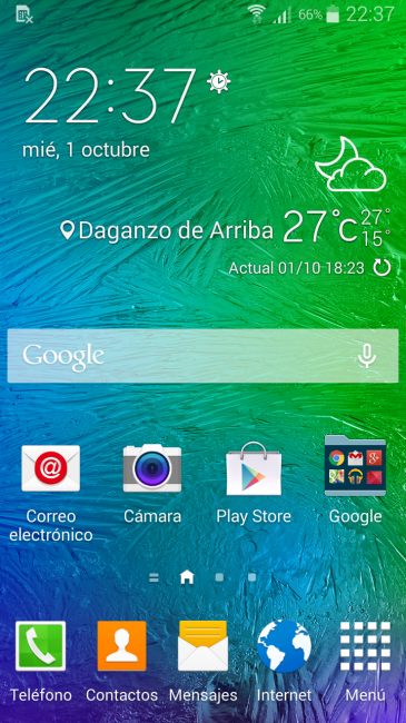 Escritorio del Samsung Galaxy Alpha