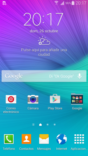 Escritorio Samsung Galaxy Note 4