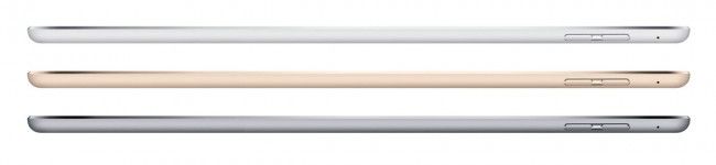 Apple iPad Air 2 en colores plata, oro y gris