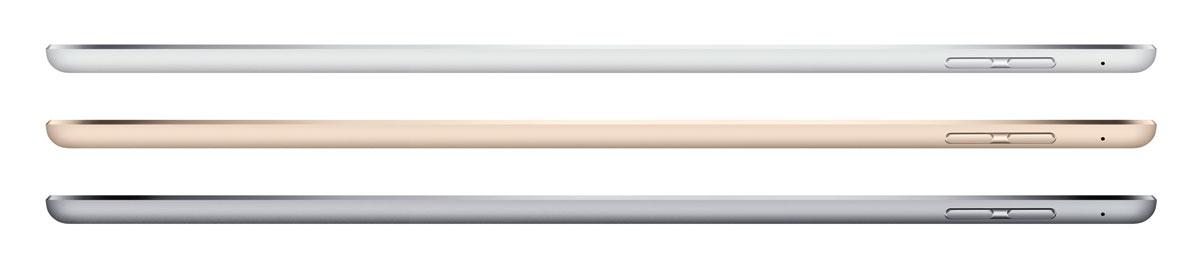 Apple iPad Air 2 en colores plata, oro y gris