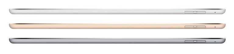 Apple iPad Air 2 en colores plata, oro y gris