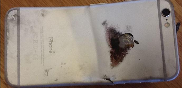 Apple iPhone 6 doblado, causa quemadura de 2 grado en una pierna