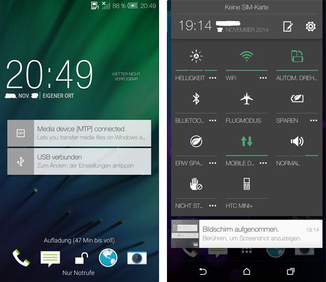 Interfaz HTC Sense 6 con Android 5.0 en el HTC One M8