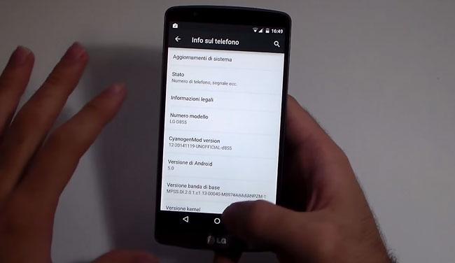 Version Alpha no oficial de cyanogenMod 12 para LG G3