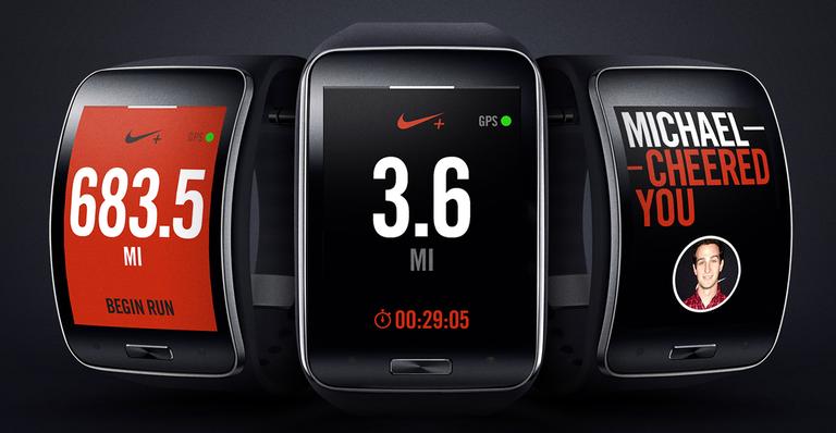 Samsung Gear S con aplicación de Nike