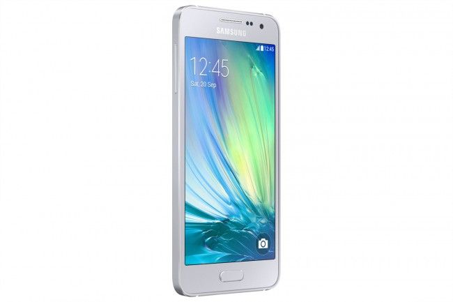 Samsung Galaxy A3 gris vista de perfil