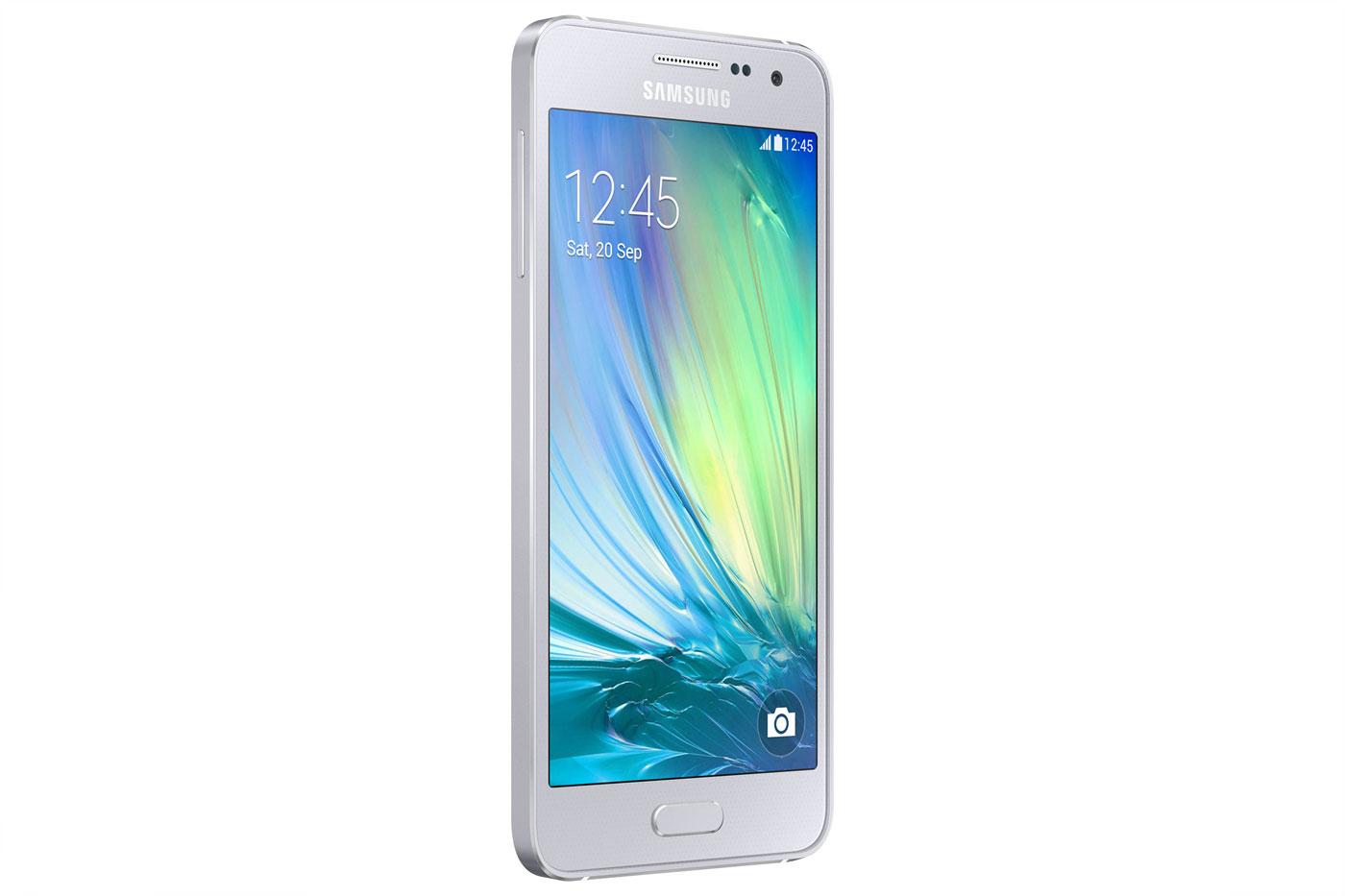 Samsung Galaxy A3 gris vista de perfil
