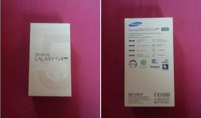 Embalaje del Samsung Galaxy S5 Plus