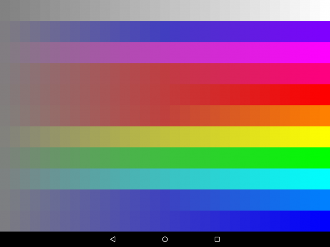 Calidad saturación Nexus 9