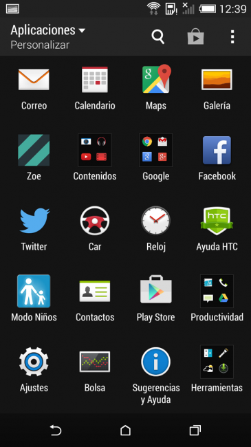 Aplicaciones del HTC One Mini 2