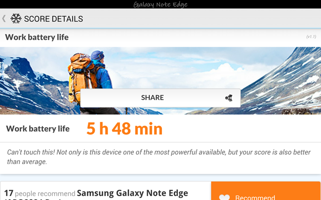 Autonomía del Samsung Galaxy Note Edge
