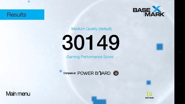 Resultado Nexus 6 en Basemark