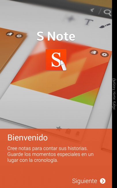 Aplicación S Note Samsung Galaxy Note Edge