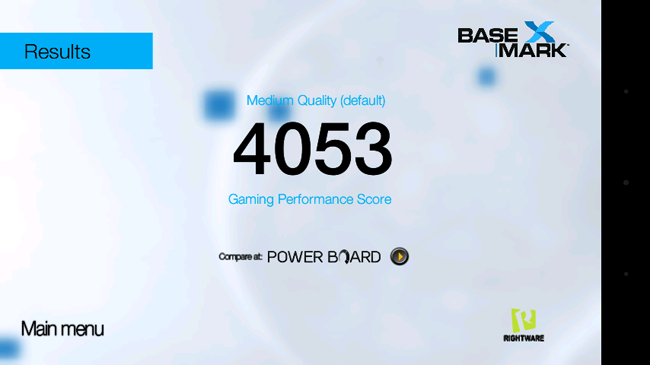 Resultado Basemark del HTC Desire 510