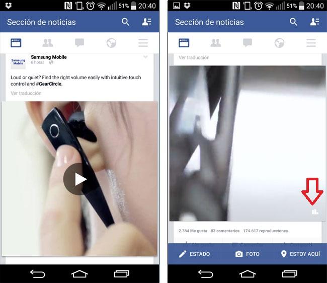 Reproduccion automatica de videos en Facebook