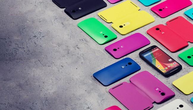 Motorola Moto G en carcasas de varios colores