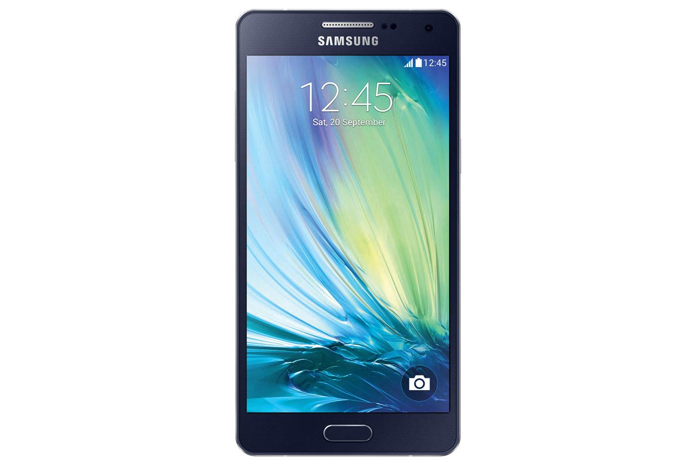 Samsung Galaxy A5 en color negro vista frontal