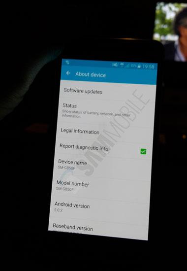 Samsung Galaxy Alpha con Android 5.0.2