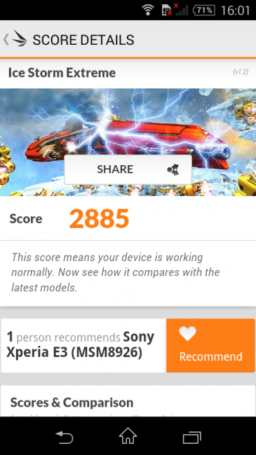 Resultado 3D Mark Sony Xperia E3