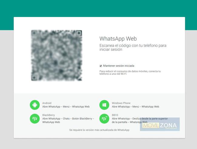 Código QR de WhatsApp Web