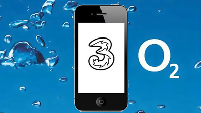 movil con logo de Three y de O2