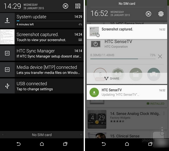 HTC One M8: Android 4.4 KitKat vs 5.0 Lollipop.