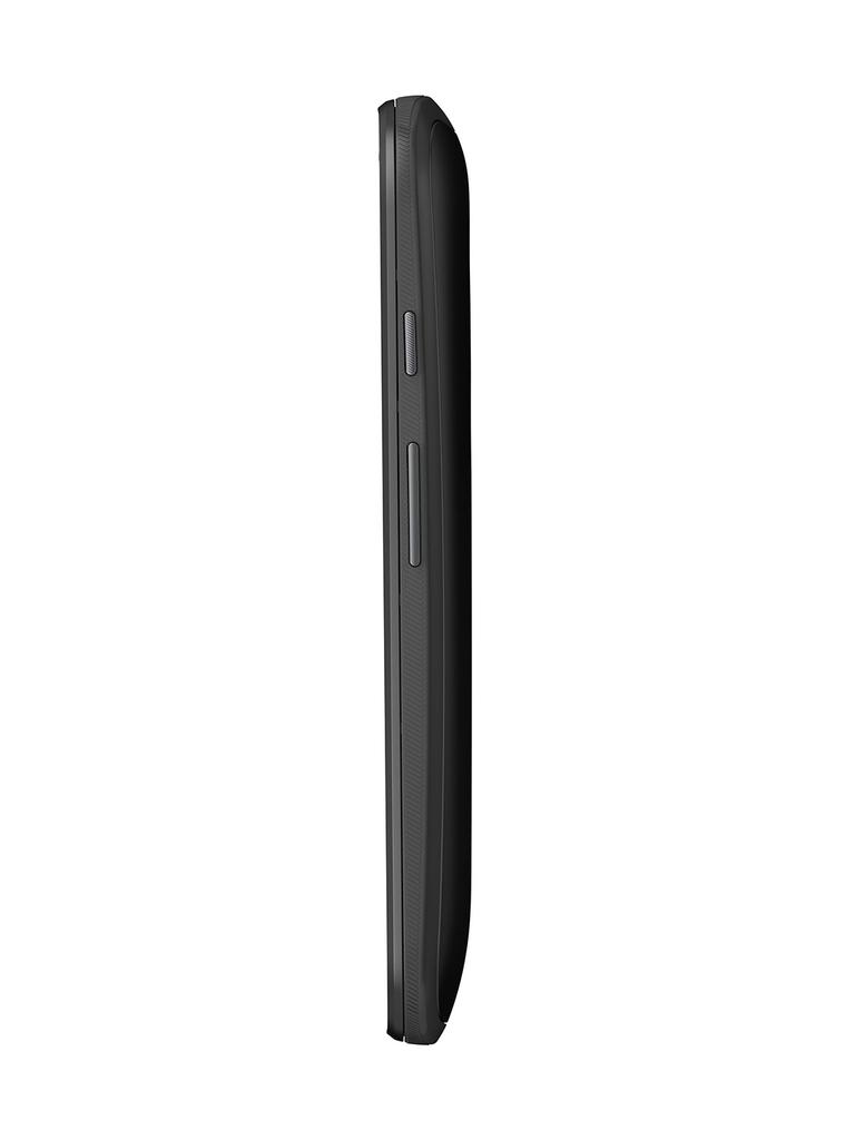 Motorola Moto E de color negro visión lateral