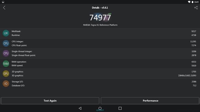Rendimiento NVIDIA Tegra X1 en AnTuTu