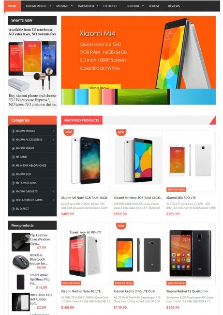 Captura de pantalla de XiaomiShop.com