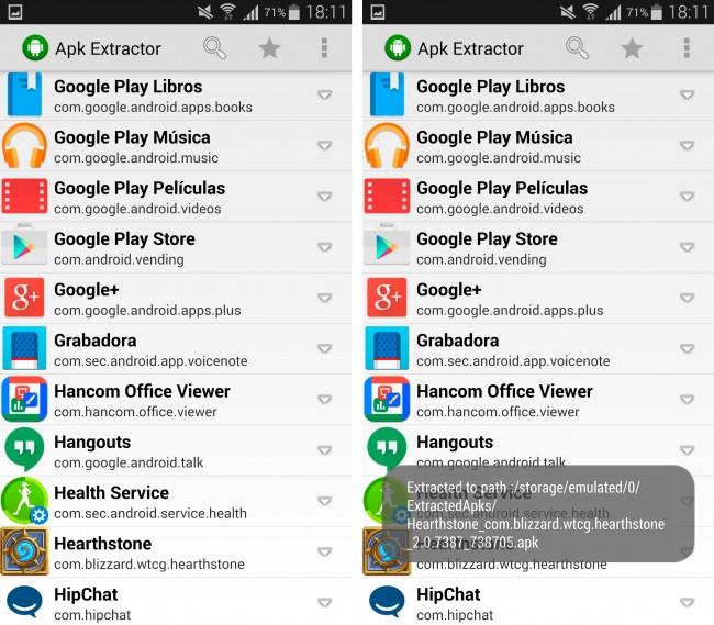 Guardar APK Android de tus aplicaciones.