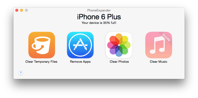 PhoneExpander limpia espacio ocupado en tu iPhone.