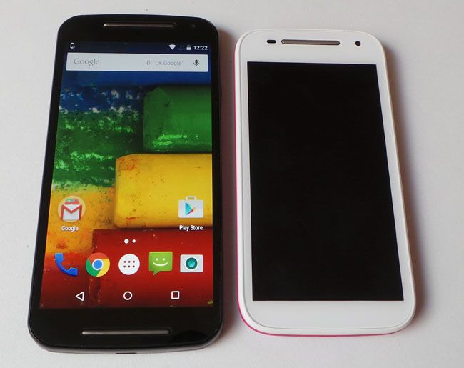 Teléfono Motorola Moto G 4G 2015 comparado con el Moto e 4G