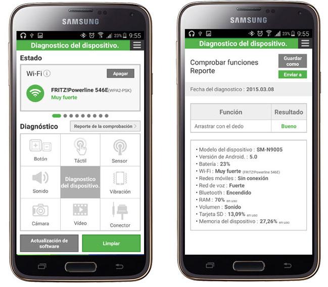 Diagnóstico en Vitamins for Samsung mobile