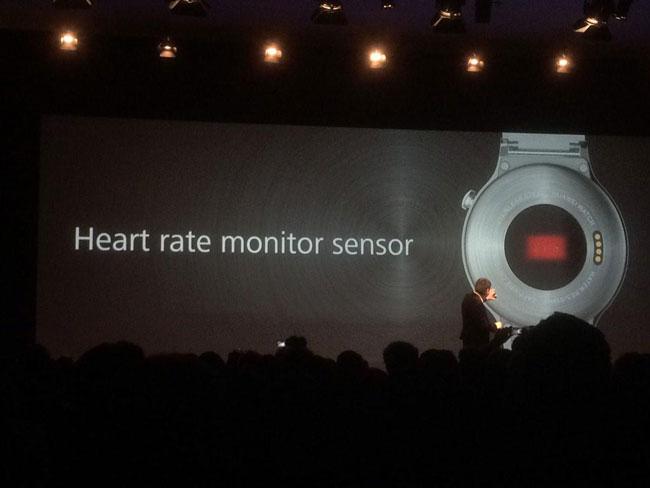 Sensor de ritmo caardiaco del Huawei Watch