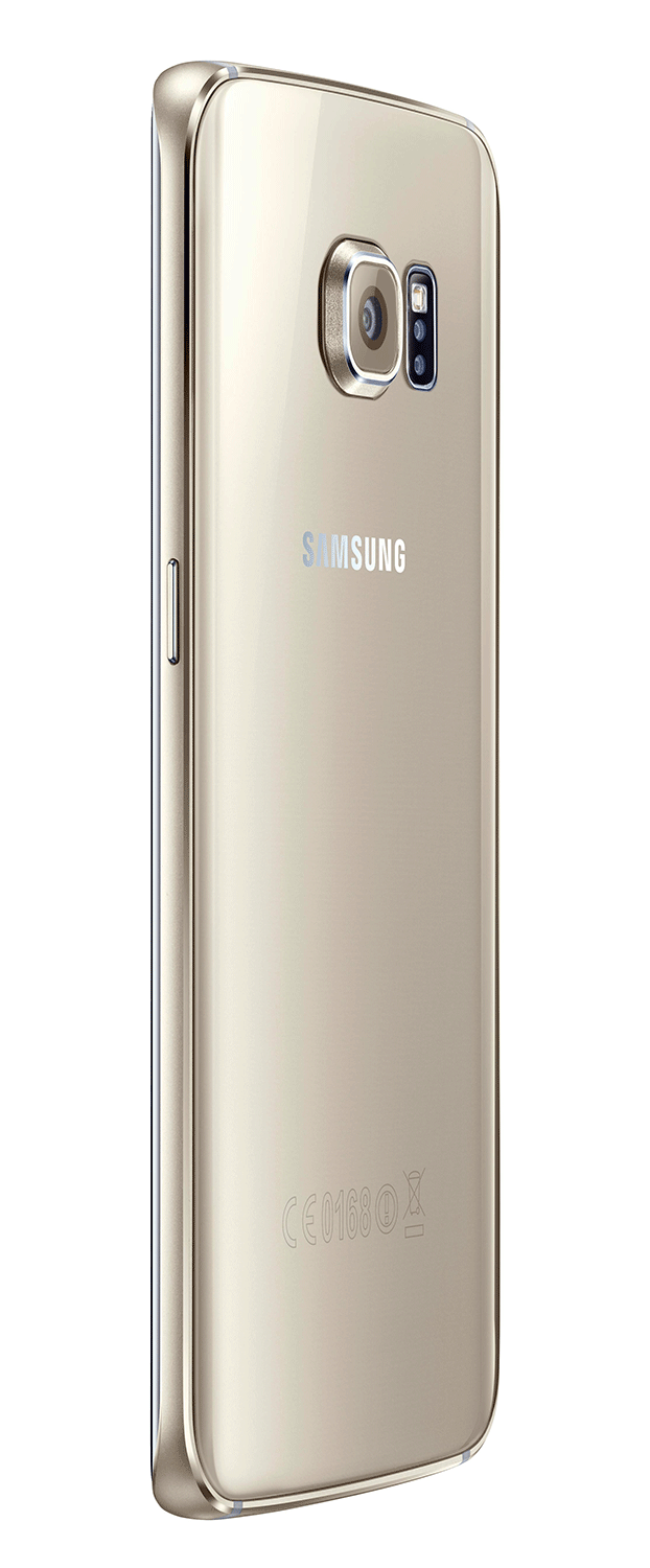 Samsung Galaxy S6 Edge vista trasera en color oro