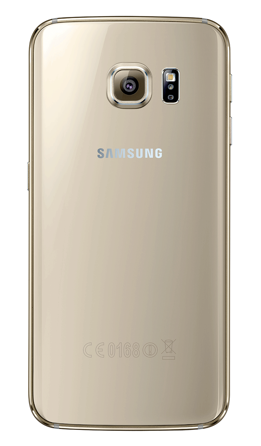 Samsung Galaxy S6 Edge vista trasera en color oro