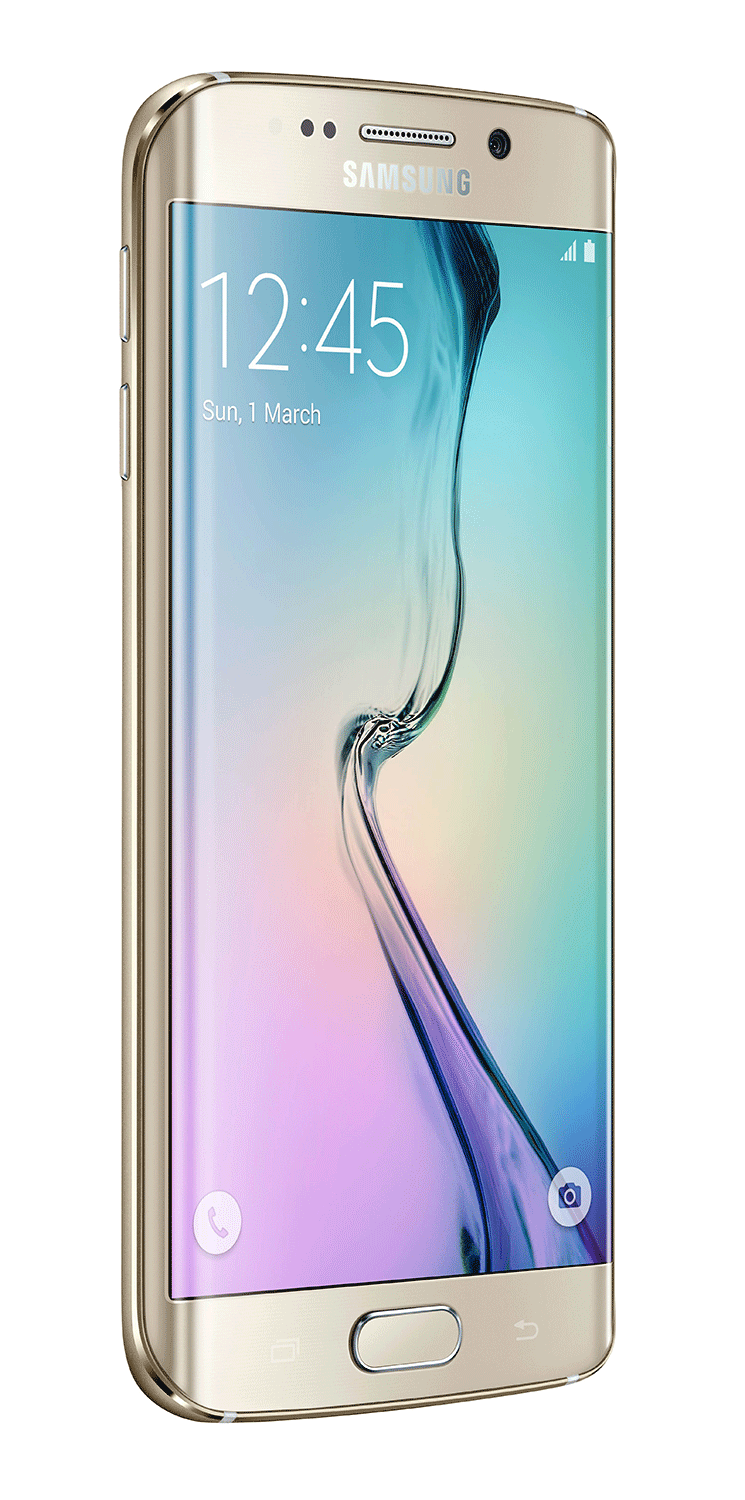 Samsung Galaxy S6 Edge vista lateral en color oro