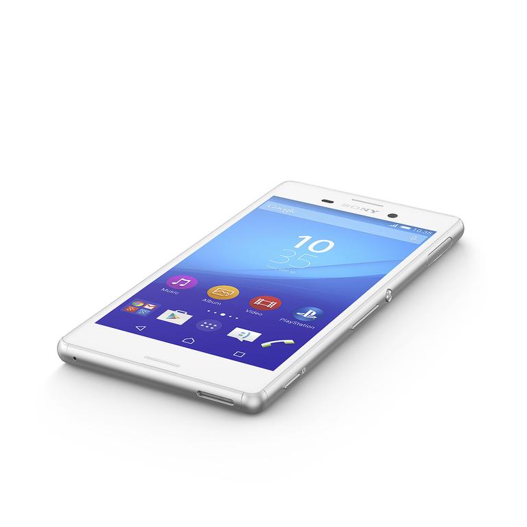 Sony Xperia M4 Aqua en color blanco vista frontal